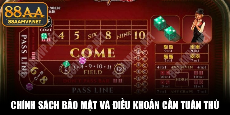 Chính sách bảo mật và điều khoản người dùng cần tuân thủ